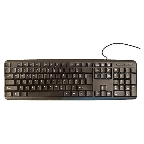 TECLADO BASICO CON CABLE K2 NEGRO