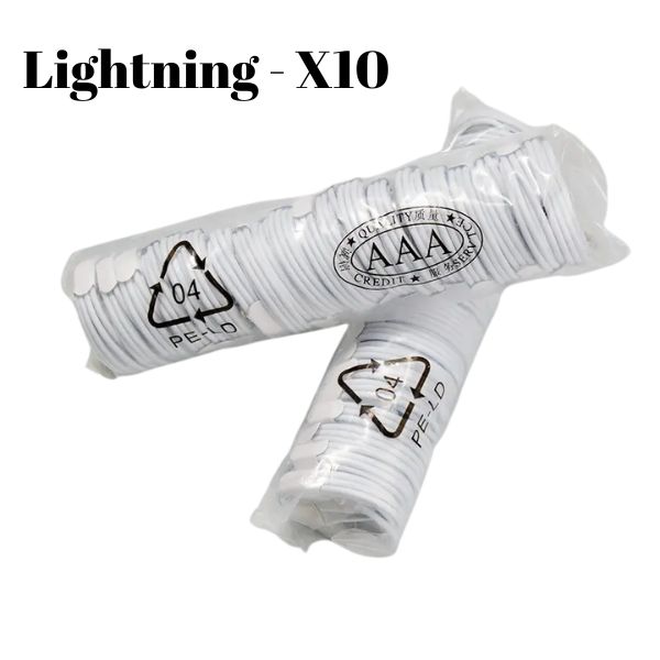 PACK 10 CABLES ECONÓMICOS USB A A LIGHTNING