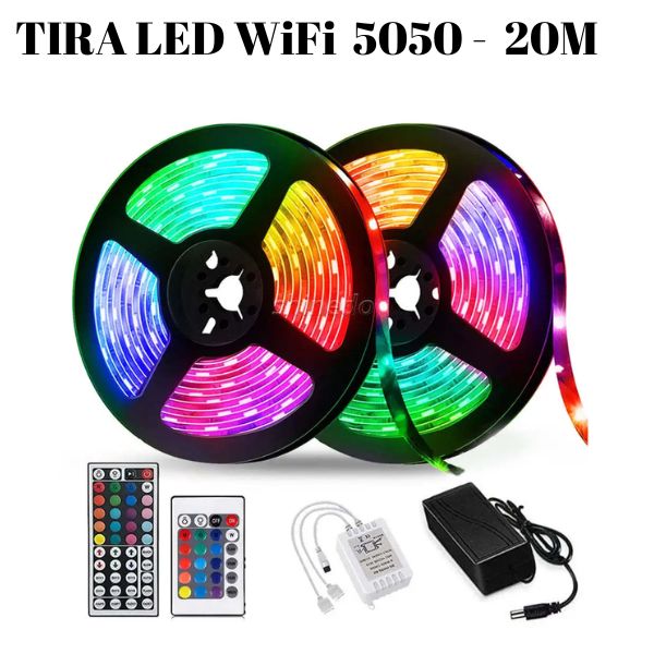 TIRA LED WIFI 20M NEGRO