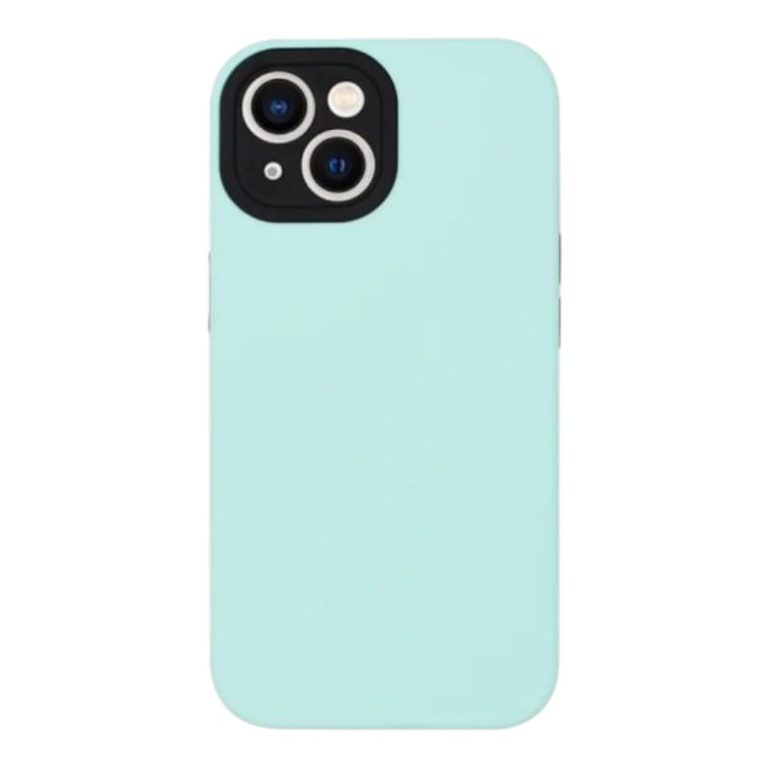 FUNDA RIGIDO LISO IPHONE 12/12 PRO TURQUESA