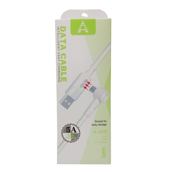 CABLE DE DATOS/CARGA USB A A TIPO C ENGOMADO 5A