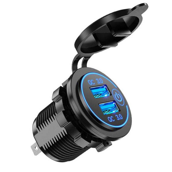 CARGADOR DE MOTO DUAL USB A 3.0