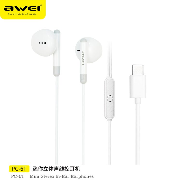 AURICULAR AWEI PC-6T TIPO C BLANCO