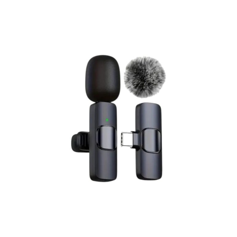MICROFONO INALAMBRICO K9 1 EN 1 TIPO C + 1 BOLA DE LANA