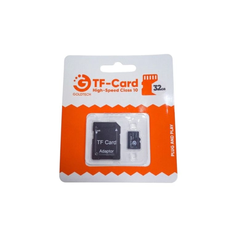 TARJETA MICROSD 32GB CLASE 10 CON ADAPTADOR GOLDTECH
