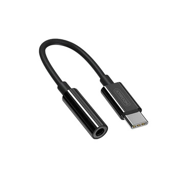 ADAPTADOR JOYROOM SHC1 TIPO C A AUX 3.5MM NEGRO