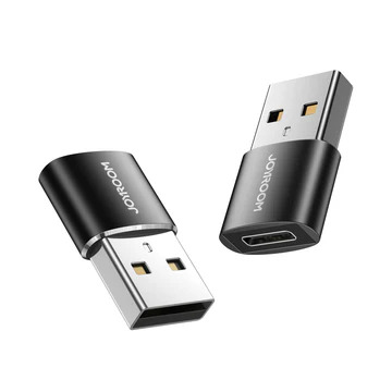 ADAPTADOR JOYROOM SH152 USB A A TIPO C 2PCS HEMBRA NEGRO