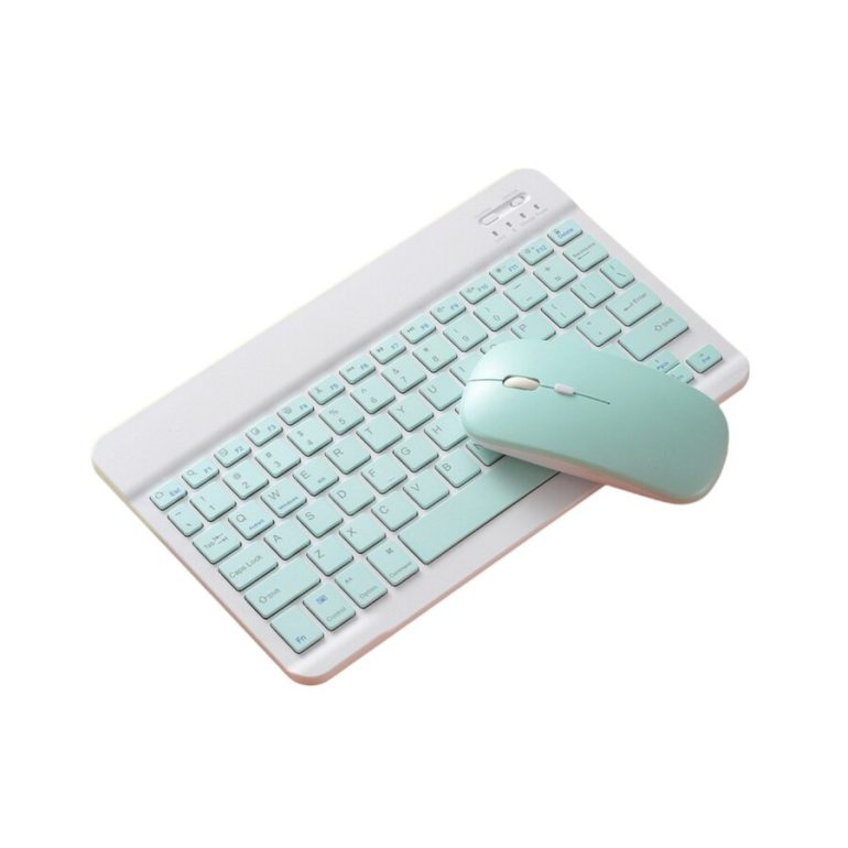 COMBO TECLADO Y MOUSE INALAMBRICO TURQUESA