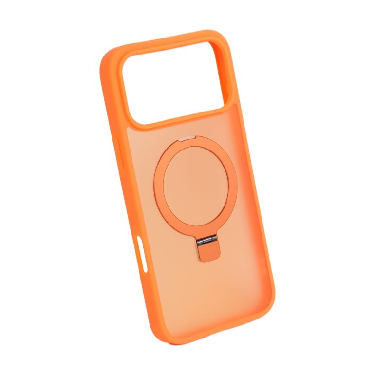CASE MAGNETICO CON SOPORTE MATTE IPHONE 17 PRO MAX NARANJA