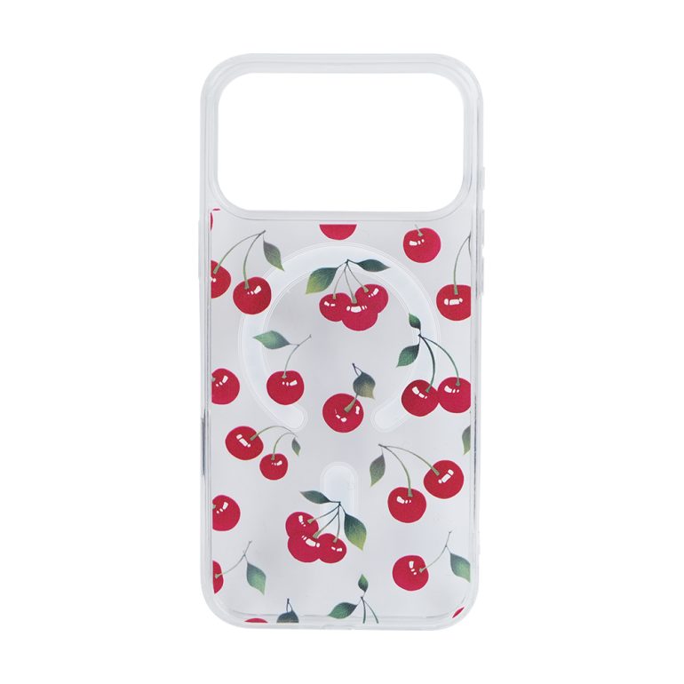 CASE MAGNETICO DELICAT TRANSPARENTE IPHONE 12/12 PRO CEREZAS