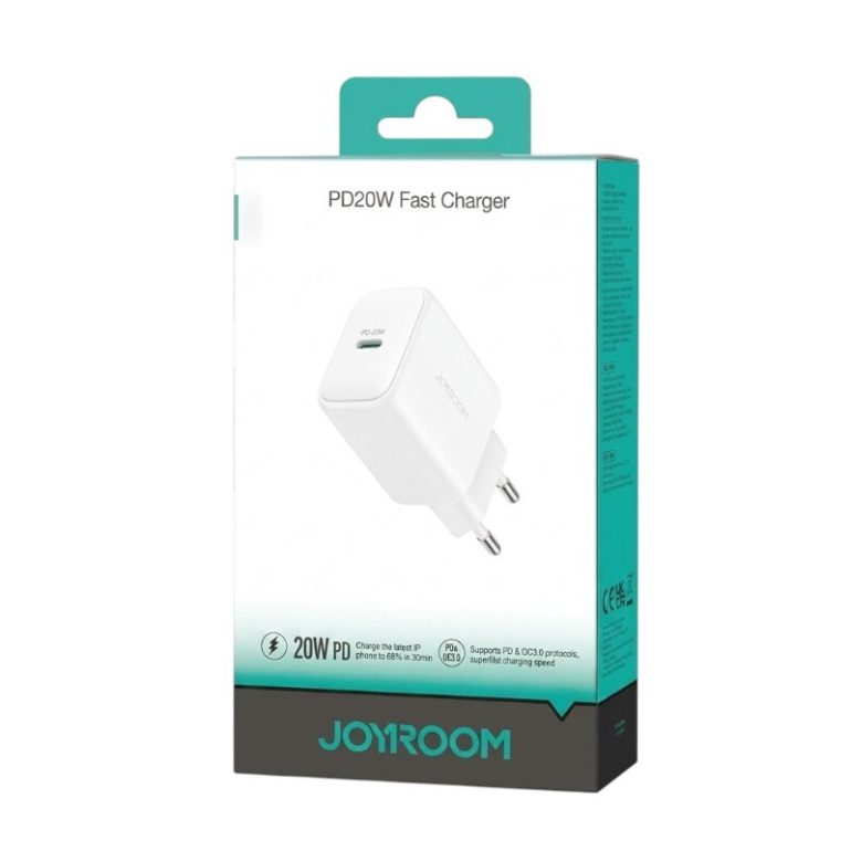 CARGADOR DE PARED JOYROOM JRTCF20 PD20W TIPO C BLANCO