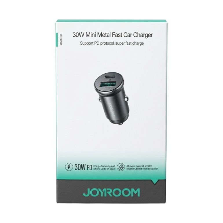 CARGADOR AUTO JOYROOM JRCCN05 30W DUAL PORT USB A Y TIPO C