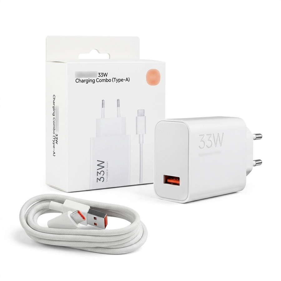 CARGADOR DE PARED MI 33W USB A MAS CABLE QC PREMIUM