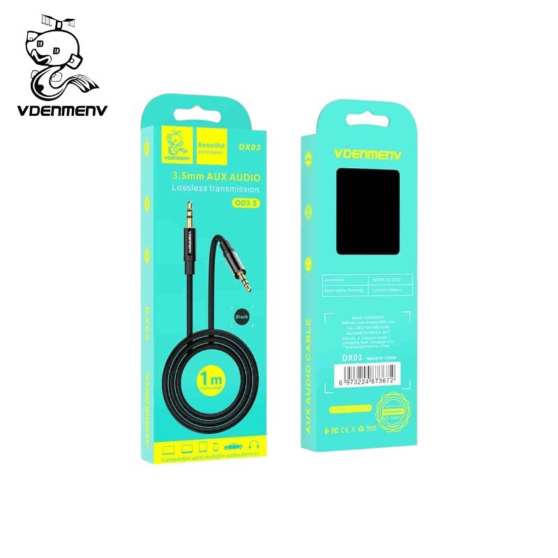 CABLE AUXILIAR VDENMENV DX03 3.5MM ROJO 1M