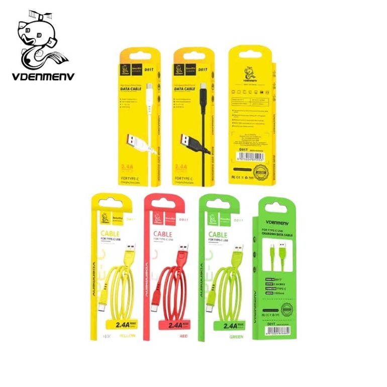 CABLE DE DATOS VDENMENV D01T USB A TIPO C 2.4A BLANCO