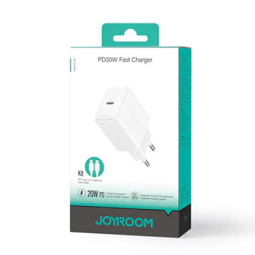 CARGADOR JOYROOM JRTCF20 PD20W CABLE TIPO C LIGHTNING BLANCO