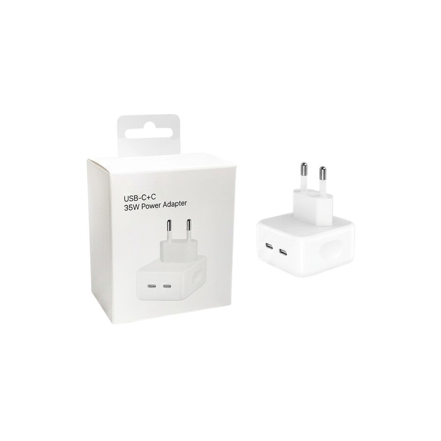 CARGADOR DE PARED DUAL PORT PD/USB-C 35W PREMIUM