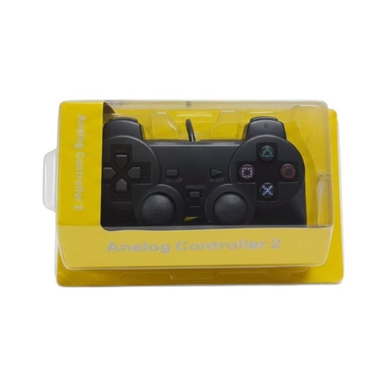 JOYSTICK CON CABLE PARA PS2 NEGRO