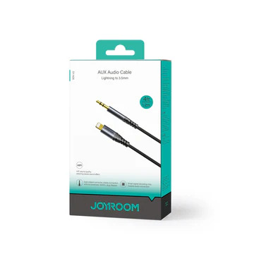 CABLE AUDIO JOYROOM SYA06 LIGHTNING A AUX 3.5MM 1.2M NEGRO