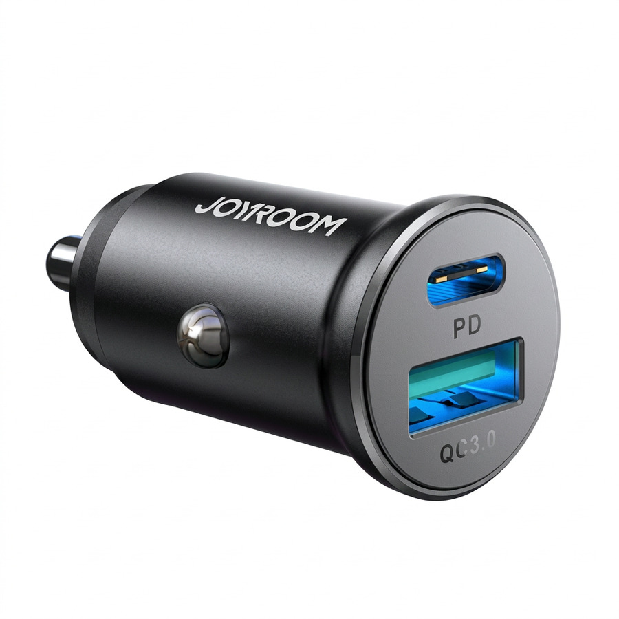 CARGADOR AUTO JOYROOM JRCCN05 30W DUAL PORT USB A Y TIPO C - Imagen 2