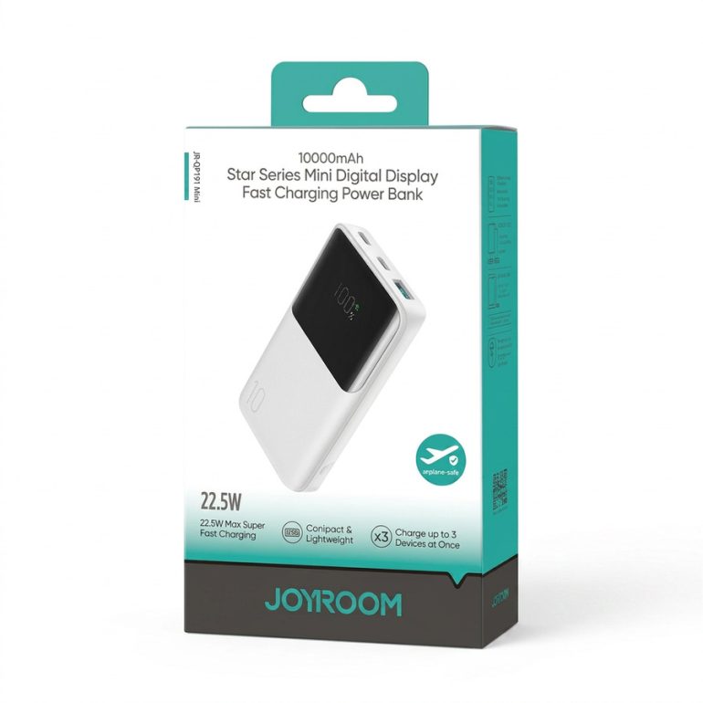 POWER BANK JOYROOM JRQP191 22.5W 10KMAH BLANCO