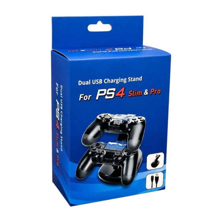 BASE DE CARGA DOBLE JOYSTICK PS4