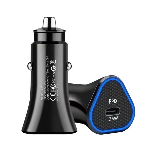 CARGADOR DE AUTO SINGLE PORT USB C 25W PD