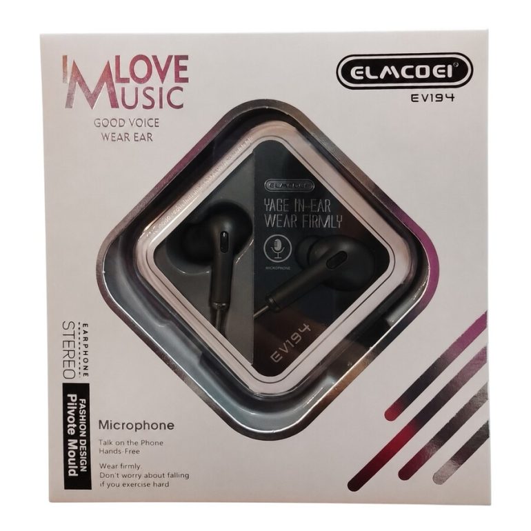 AURICULAR MANOS LIBRES JACK 3.5MM EV194 NEGRO